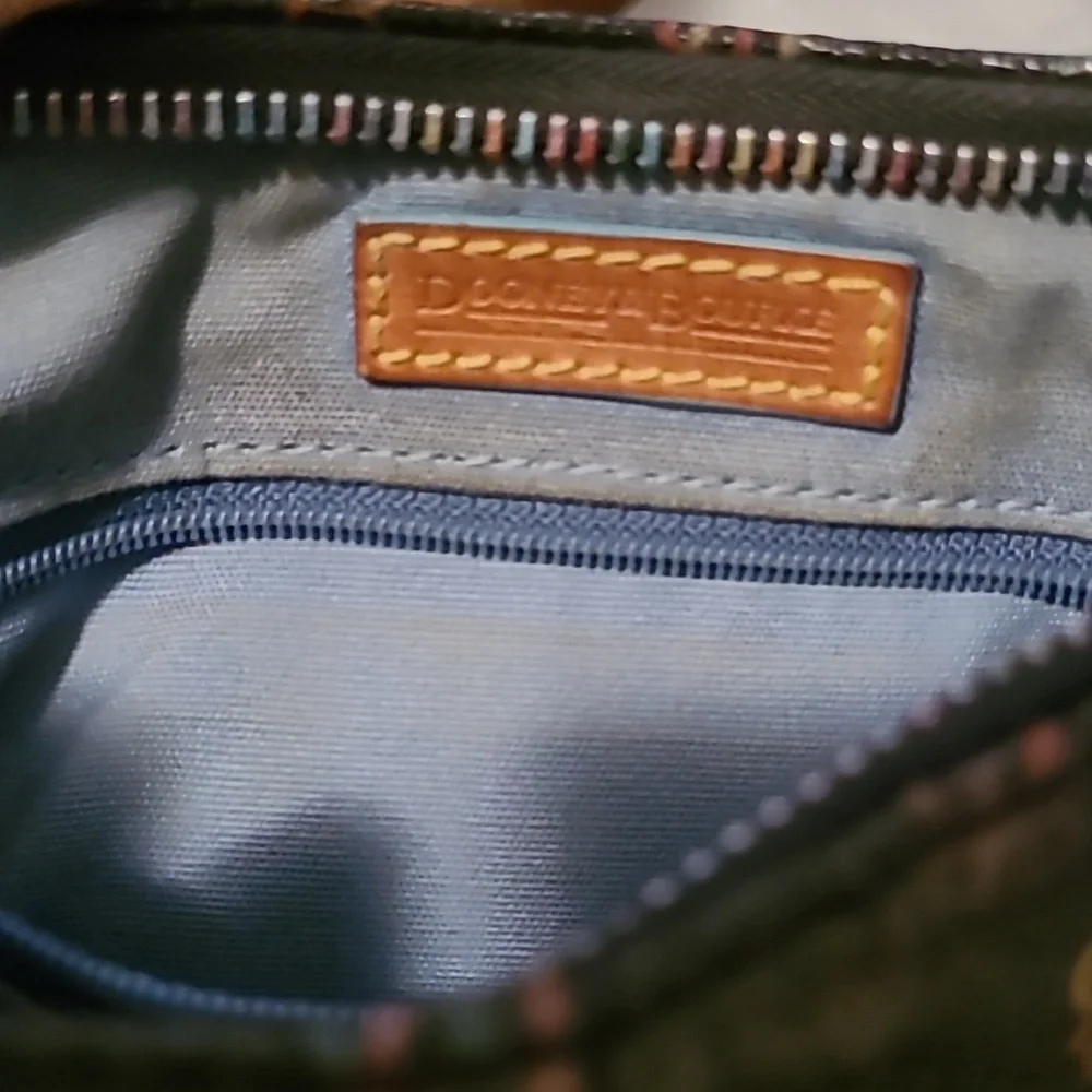 Vintage Dooney & Bourke Rainbow Monogram Logo Mini Hobo Bucket Bag Purse Y2K - Picture 13 of 16